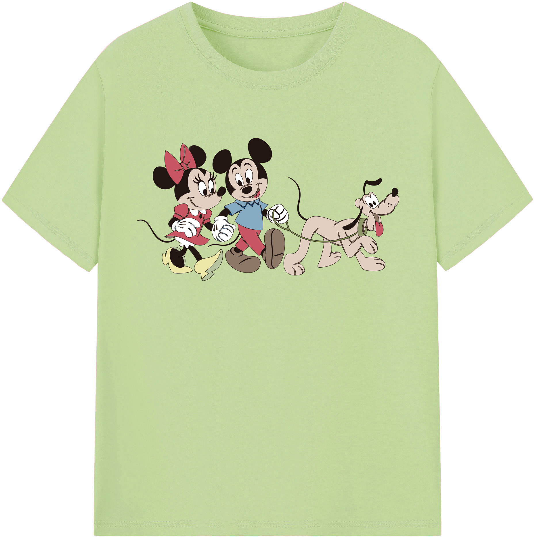 （画像用） ミッキーマウス Mickey Mouse 綿100％半袖Tシャツ（フロントプリント）